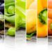 Photo of colorful vegetable mix with white space for text
